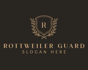 Shield Wreath Royalty logo design