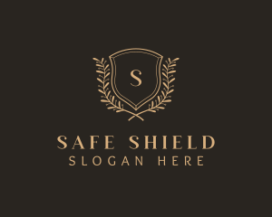 Shield Wreath Royalty logo design