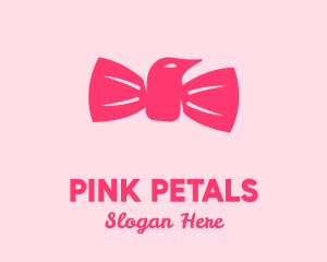 Pink - Pink Bow Tie Bird logo design