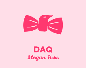 Fly - Pink Bow Tie Bird logo design