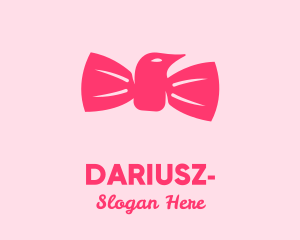 Sparrow - Pink Bow Tie Bird logo design