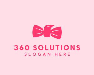 Pink Bow Tie Bird logo design