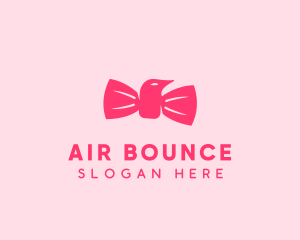 Pink Bow Tie Bird logo design