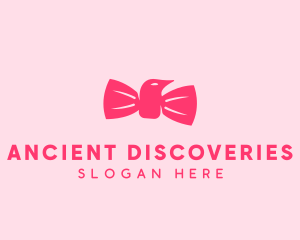 Pink Bow Tie Bird logo design