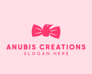 Pink Bow Tie Bird logo design