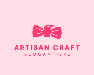 Pink Bow Tie Bird logo design