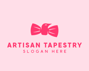 Pink Bow Tie Bird logo design