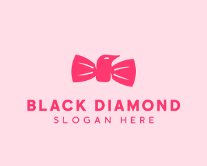 Pink Bow Tie Bird logo design