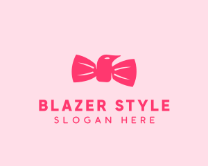 Pink Bow Tie Bird logo design