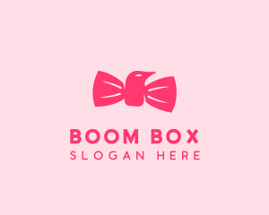 Pink Bow Tie Bird logo design