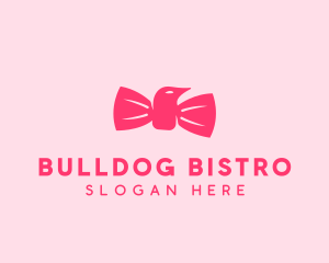 Pink Bow Tie Bird logo design