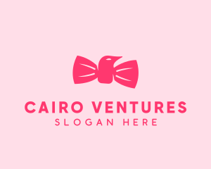 Pink Bow Tie Bird logo design