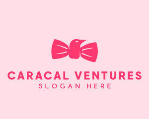 Pink Bow Tie Bird logo design