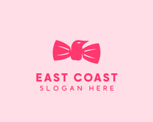 Pink Bow Tie Bird logo design