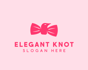 Pink Bow Tie Bird logo design