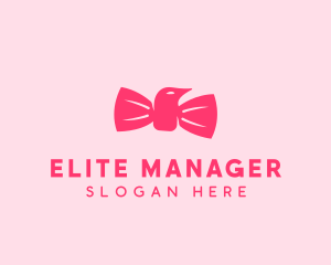 Pink Bow Tie Bird logo design