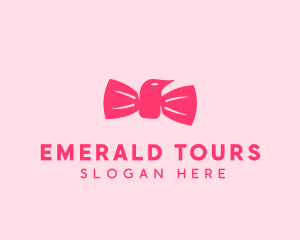 Pink Bow Tie Bird logo design