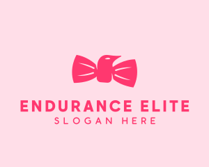 Pink Bow Tie Bird logo design