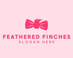 Pink Bow Tie Bird logo design