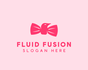 Pink Bow Tie Bird logo design