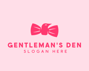 Pink Bow Tie Bird logo design