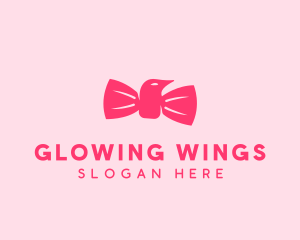 Pink Bow Tie Bird logo design