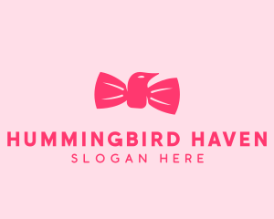 Pink Bow Tie Bird logo design