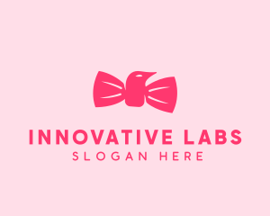 Pink Bow Tie Bird logo design