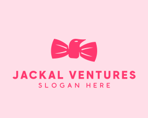 Pink Bow Tie Bird logo design