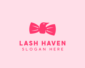 Pink Bow Tie Bird logo design