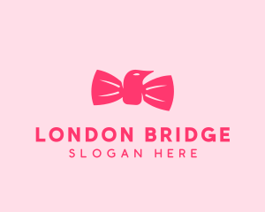 Pink Bow Tie Bird logo design