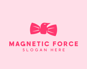 Pink Bow Tie Bird logo design