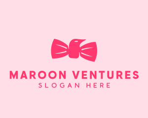 Pink Bow Tie Bird logo design