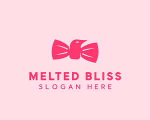 Pink Bow Tie Bird logo design