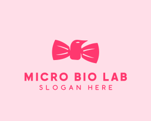 Pink Bow Tie Bird logo design