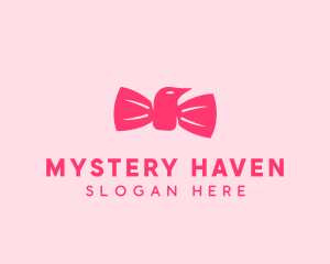 Pink Bow Tie Bird logo design