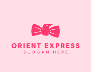 Pink Bow Tie Bird logo design