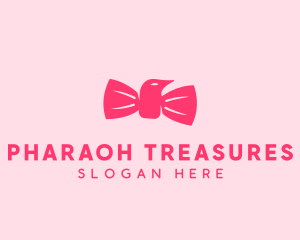 Pink Bow Tie Bird logo design