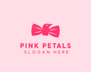 Pink Bow Tie Bird logo design