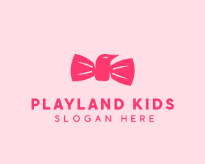 Pink Bow Tie Bird logo design