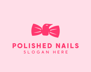 Pink Bow Tie Bird logo design