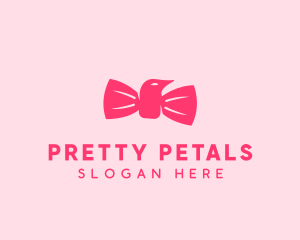 Pink Bow Tie Bird logo design