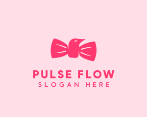 Pink Bow Tie Bird logo design