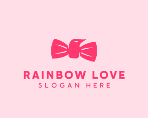 Pink Bow Tie Bird logo design