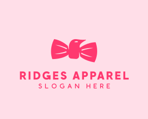 Pink Bow Tie Bird logo design