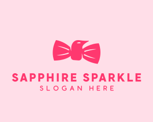 Pink Bow Tie Bird logo design