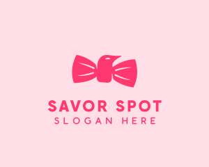 Pink Bow Tie Bird logo design