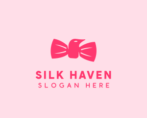 Pink Bow Tie Bird logo design