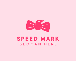 Pink Bow Tie Bird logo design