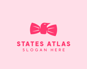 Pink Bow Tie Bird logo design